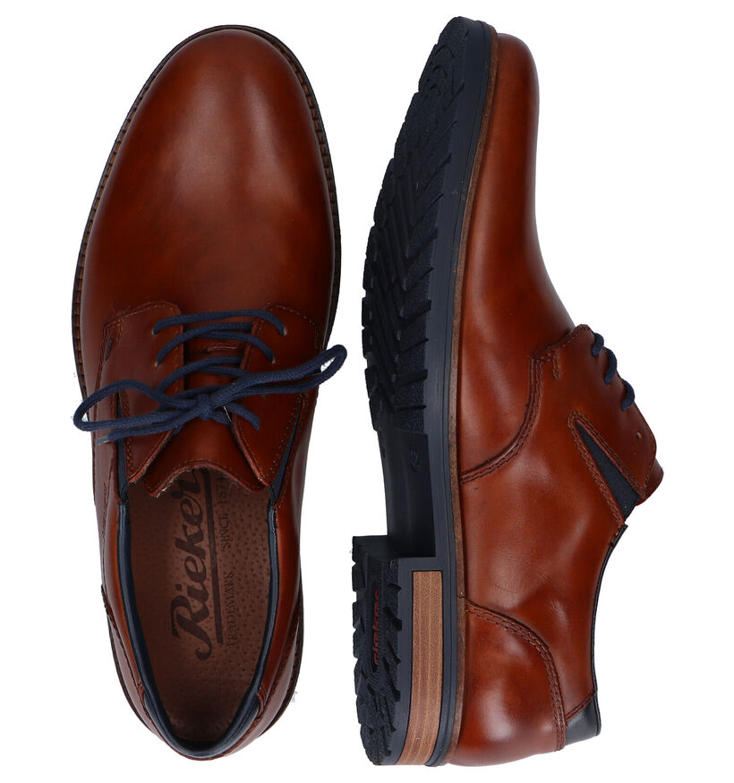 Rieker Cognac/Bruine Geklede Schoenen voor heren (360451) - geschikt voor steunzolen