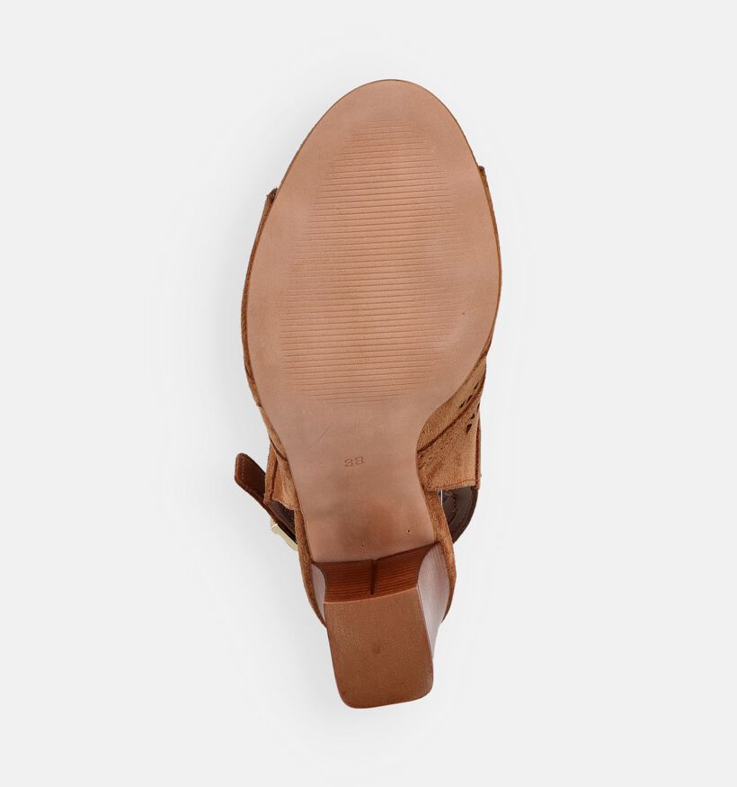 Laurent David Cognac Sandalen met hak voor dames (373551)