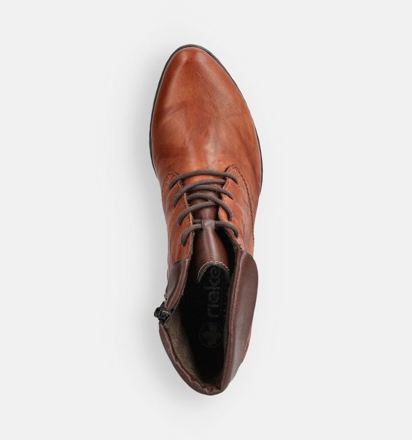 Rieker Bottines à lacets en Cognac pour femmes (360466)