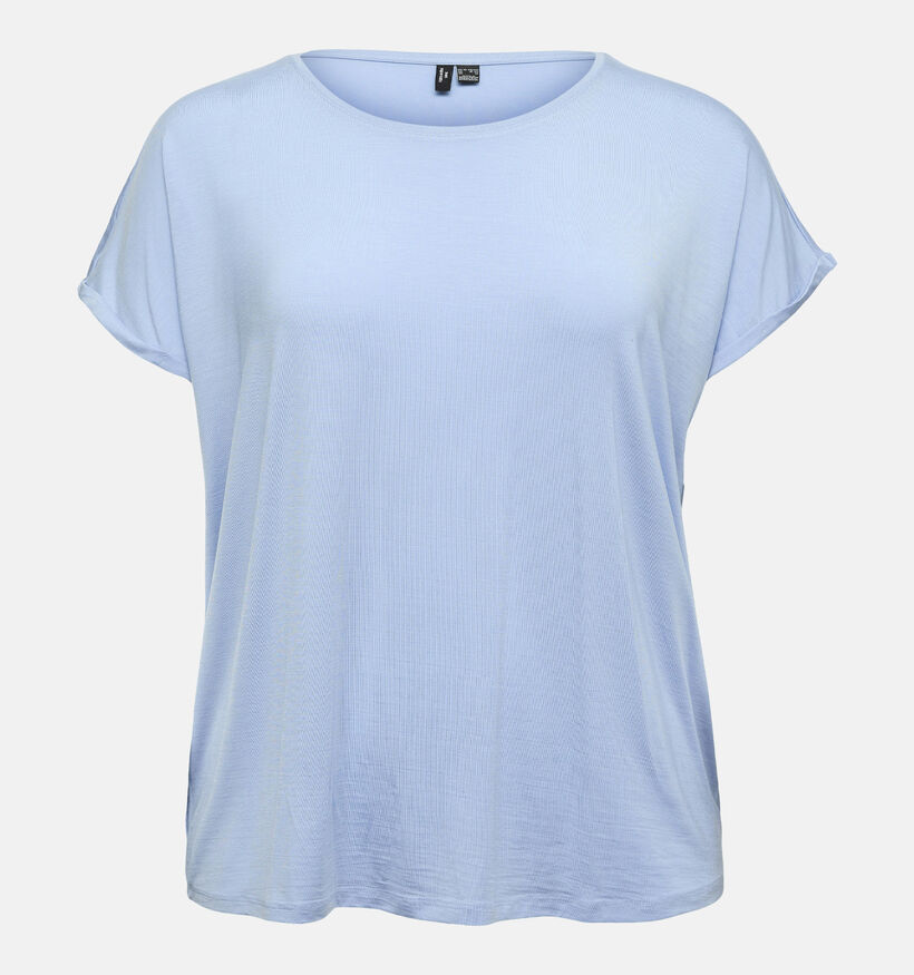 Vero Moda Curve Maya Plain Lichtblauwe T-shirt voor dames (369319)