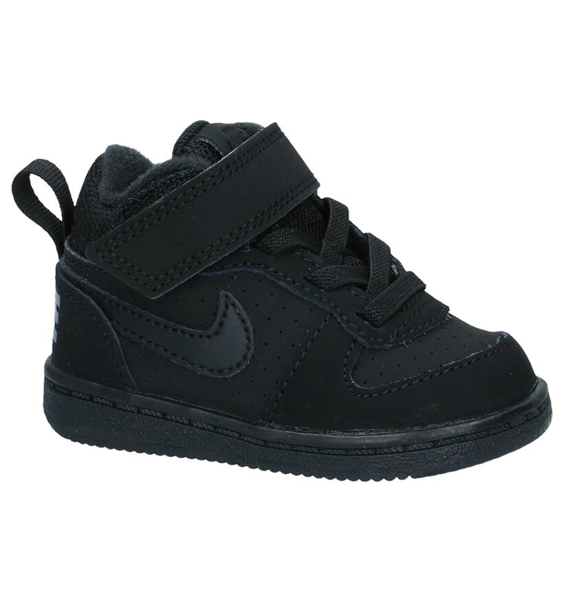 Zwarte Hoge Sneakers Nike Court Borough in kunstleer (234343)