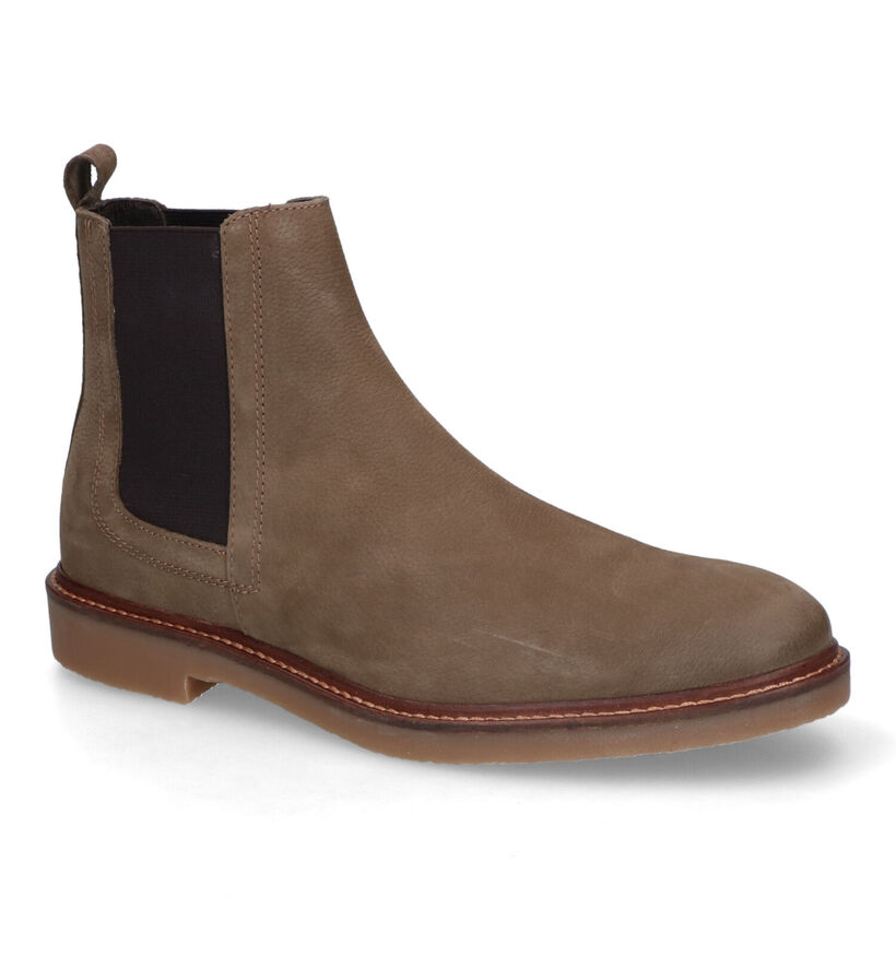 Via Borgo Bottines Chelsea en Taupe pour hommes (316474)