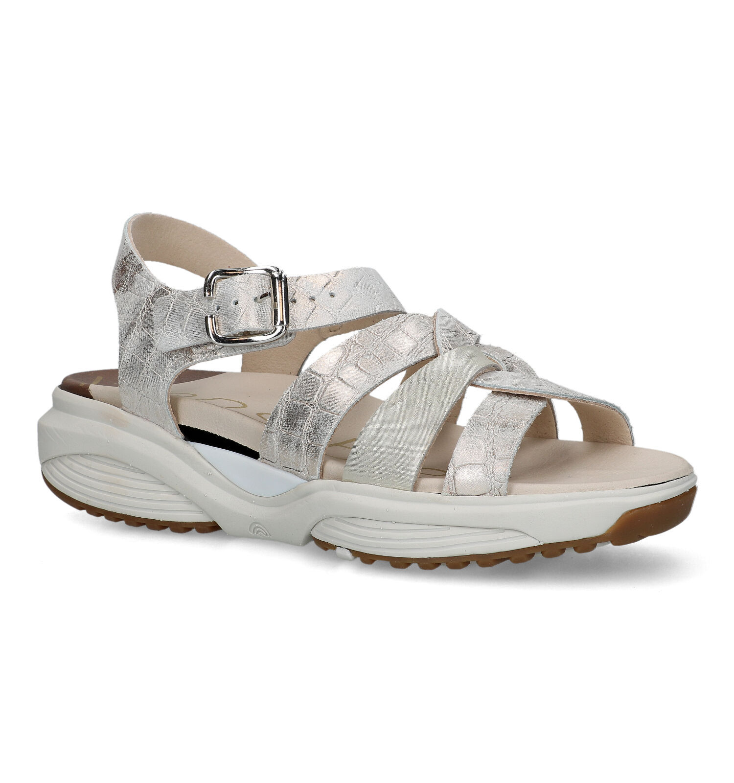 Xsensible Rhodos Zilveren Sandalen voor steunzolen Dames