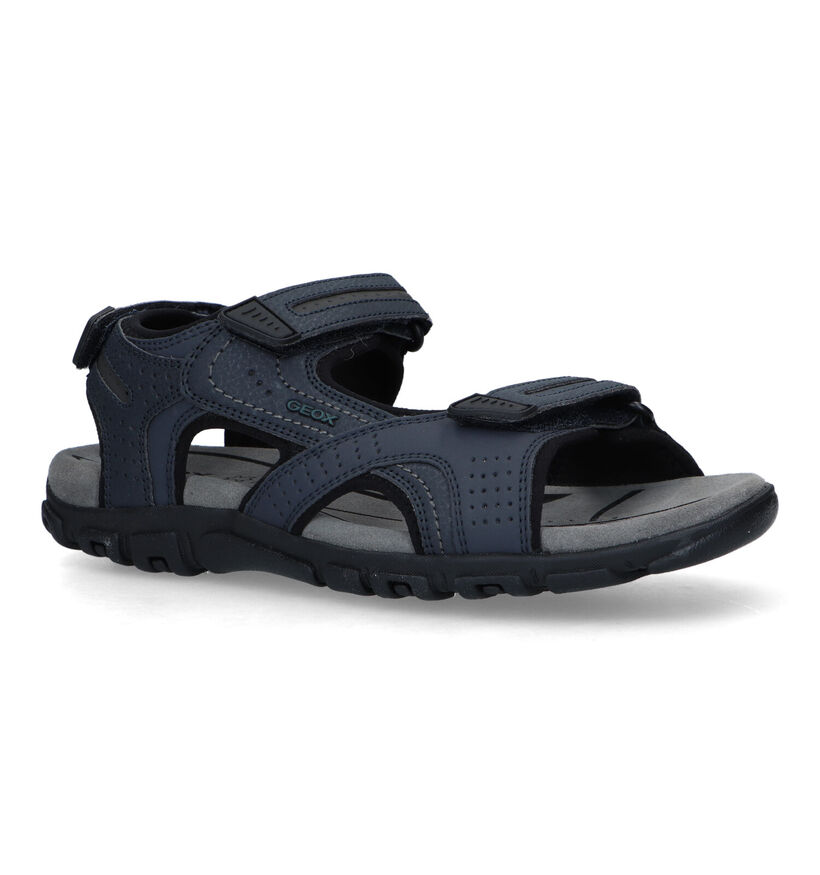 Geox Strada Sandales en Bleu pour hommes (321484)