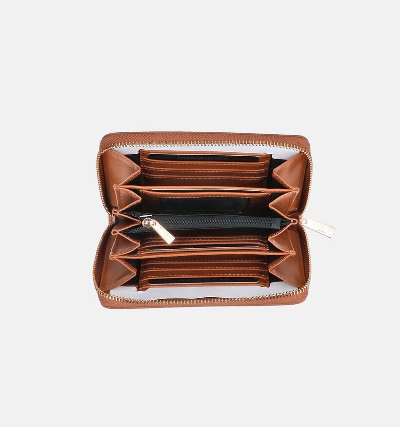 L.Credi Porte-monnaie zipp&eacute; en Cognac pour femmes (379572)