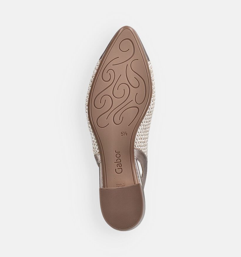 Gabor Escarpins slingback en Or pour femmes (371158)