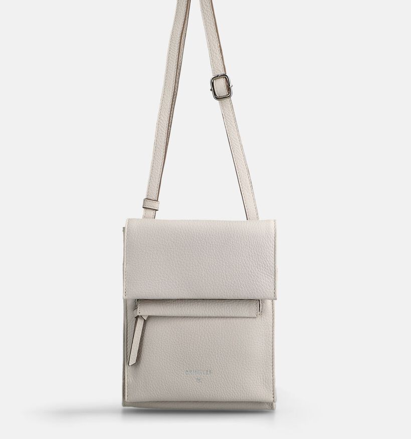 Crinkles Sac port&eacute; crois&eacute; en Beige pour femmes (373906)