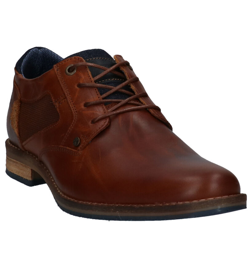 Bullboxer Cognac Geklede Veterschoenen in leer (265983)