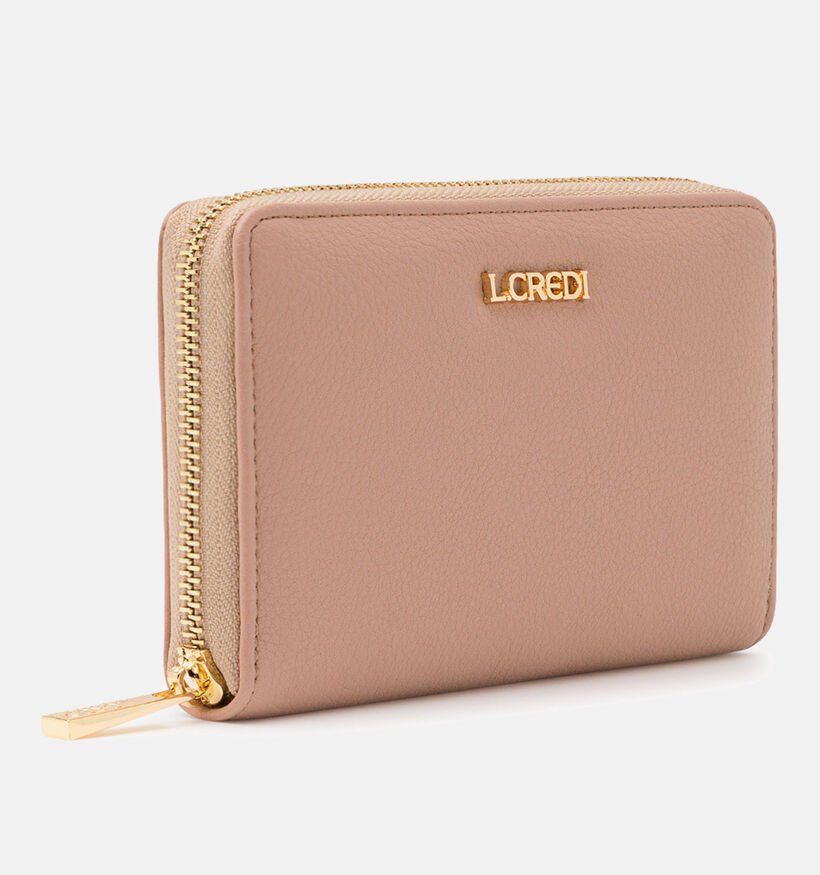 L.Credi Flippa Roze Ritsportemonnee voor dames (341067)