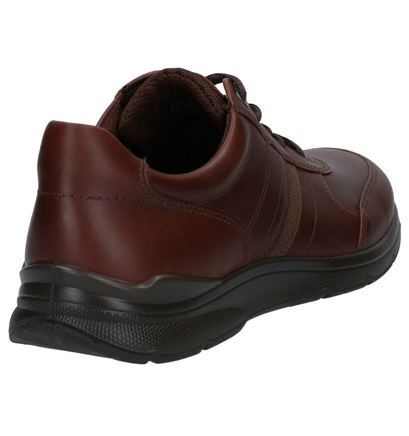 ECCO Irving Casual Veterschoenen Cognac in leer (213914)