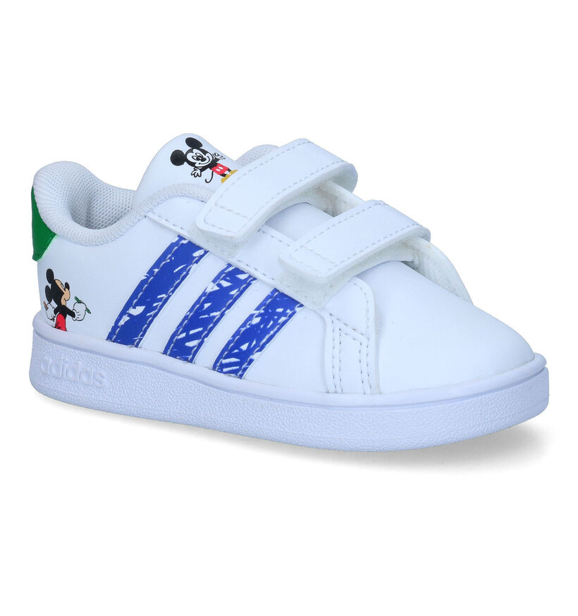 adidas Grand Court Chaussures pour bébé en Blanc en simili cuir (318925)