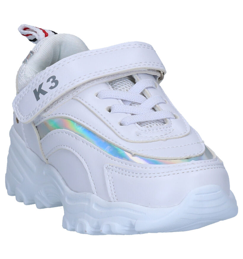 K3 Baskets basses en Blanc en simili cuir (259855)