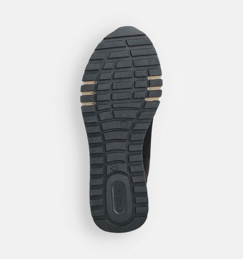 Rieker Bruine Rits-Veterschoenen voor dames (360483) - geschikt voor steunzolen