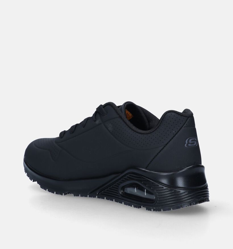 Skechers Work ISO Uno SR Zwarte Sneakers voor dames (347657) - geschikt voor steunzolen