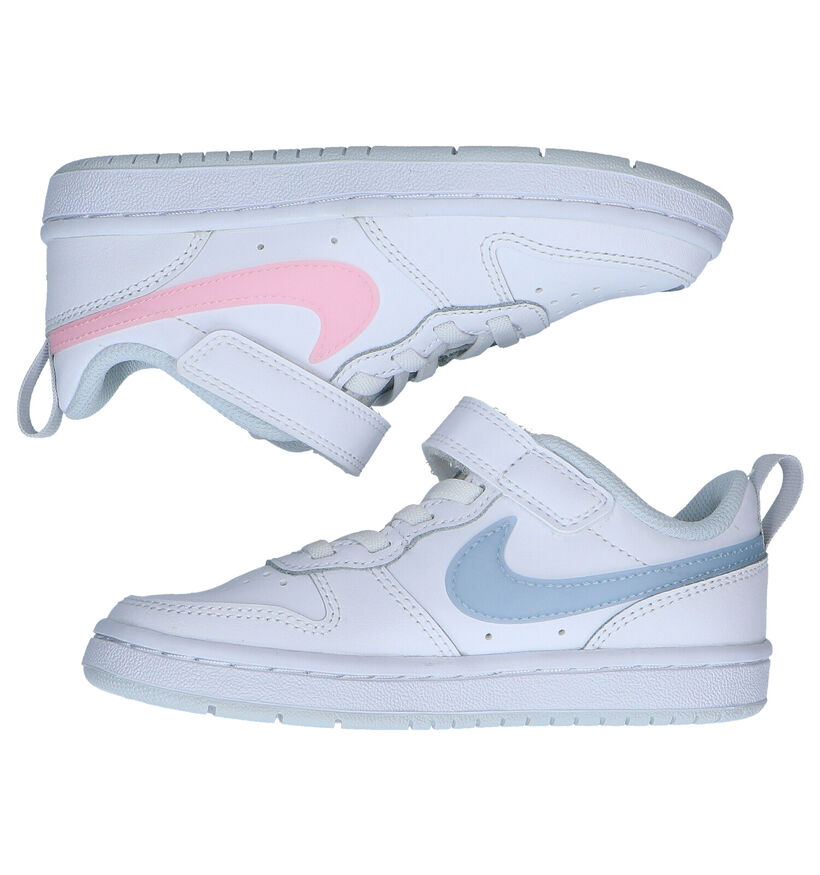 Nike Court Borough Low Baskets en Blanc pour filles, garçons (302140)