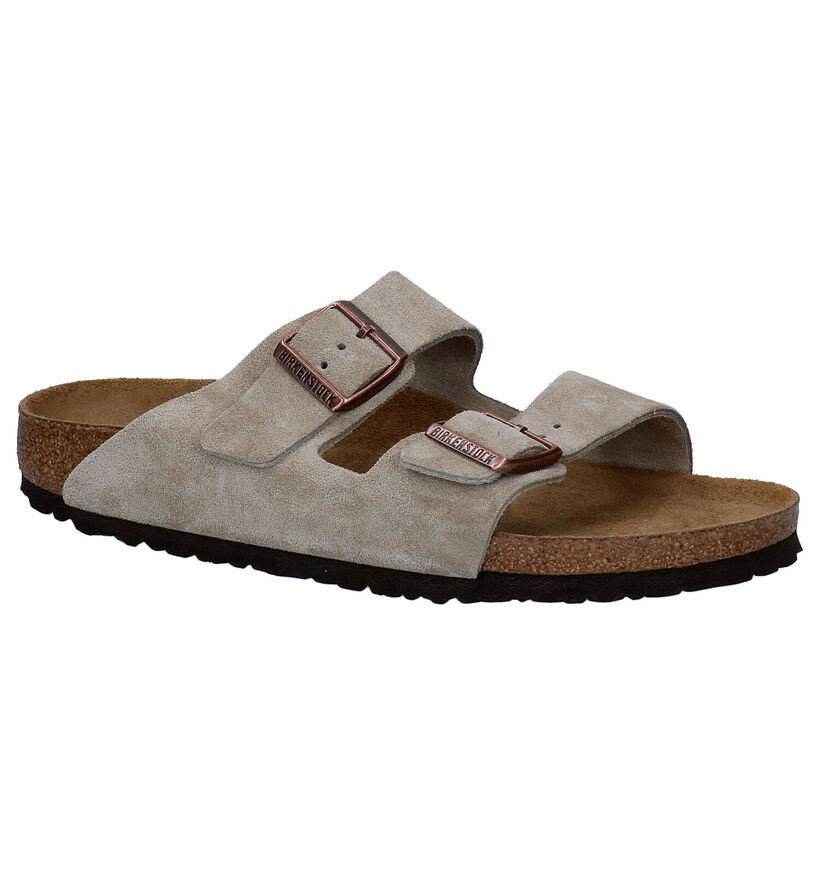 Birkenstock Arizona Nu-pieds en Gris pour hommes (330622)