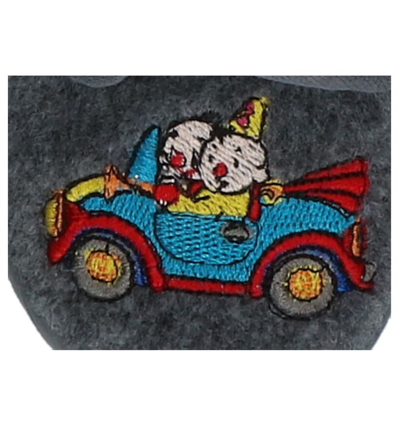 Grijze Babypantoffels Bumba Car in stof (235304)