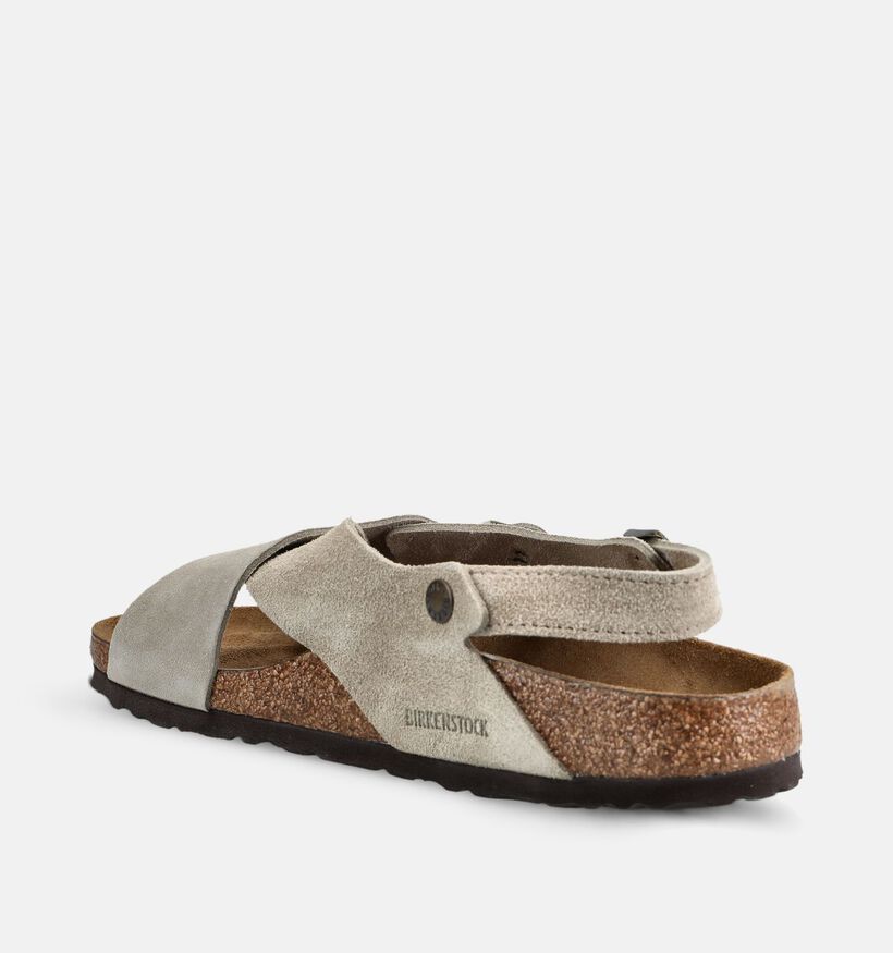 Birkenstock Tulum Suede Taupe Slippers voor dames (384358)