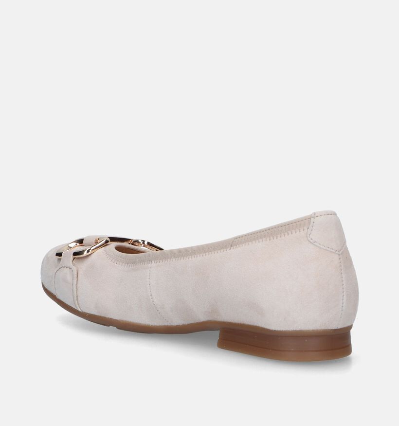 Gabor Comfort Beige Ballerina's voor dames (339331) - geschikt voor steunzolen