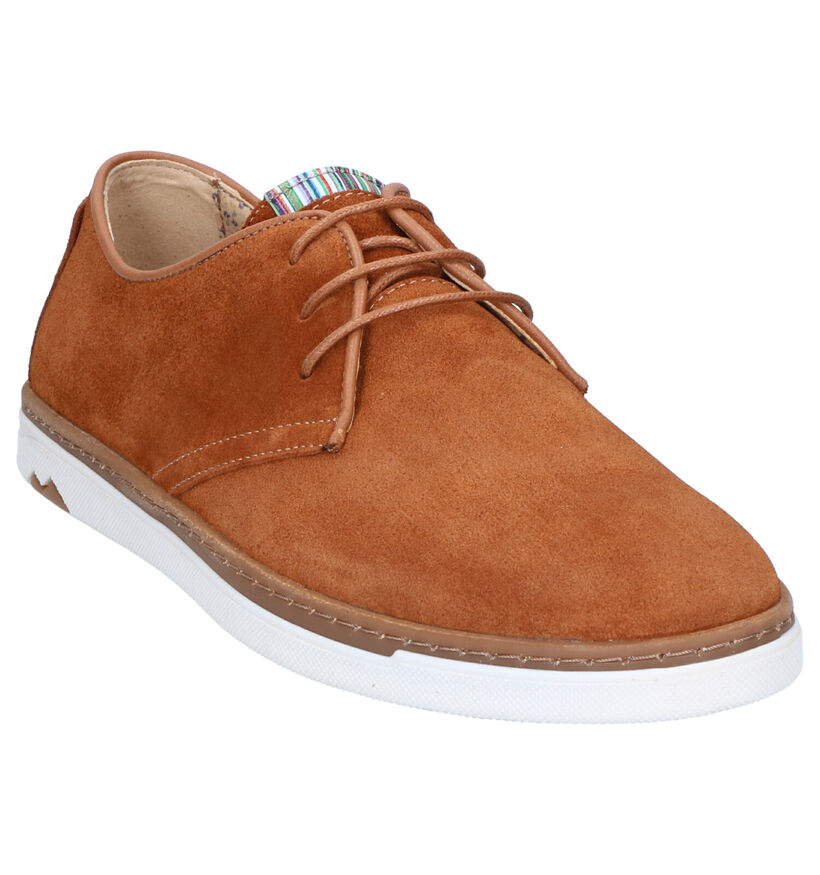 Borgo Sport Alonso Cognac Veterschoenen in daim (268600)