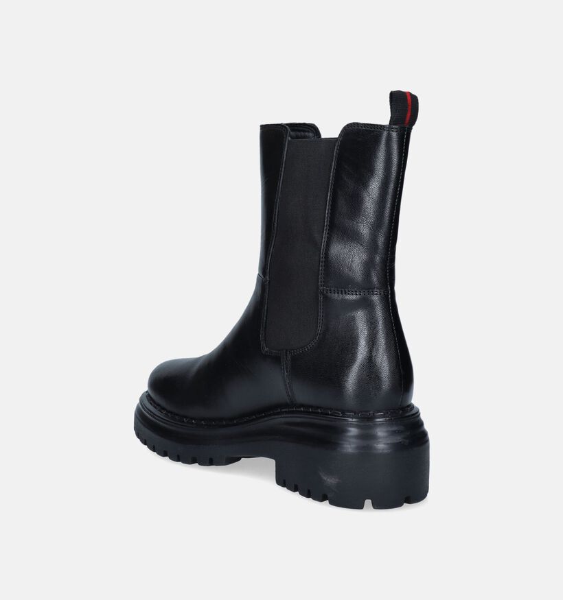 Hosis Print Bottines Chelsea en Noir pour femmes (343656)