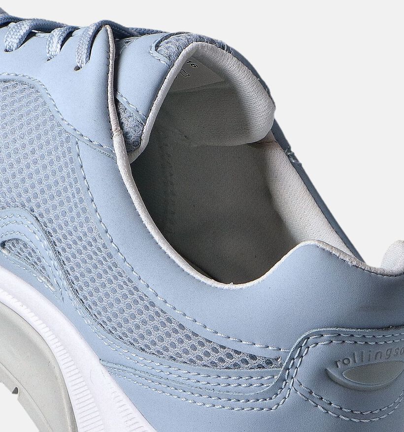 Gabor Rollingsoft Blauwe Veterschoenen voor dames (352057) - geschikt voor steunzolen