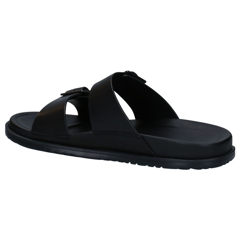 UGG Wainscott Nu-pieds en Noir en cuir (285878)