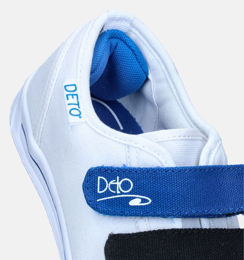 Deto Witte Turnpantoffels met Velcro voor jongens (310450) - geschikt voor steunzolen