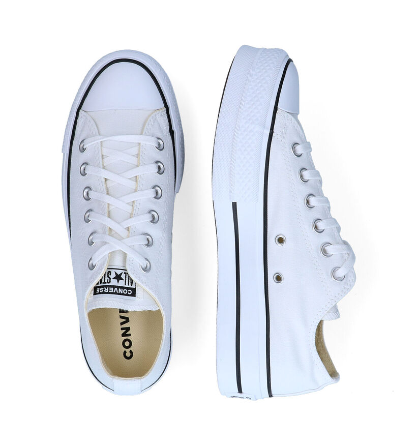 Converse AS Platform OX Witte Sneakers in stof (314817)