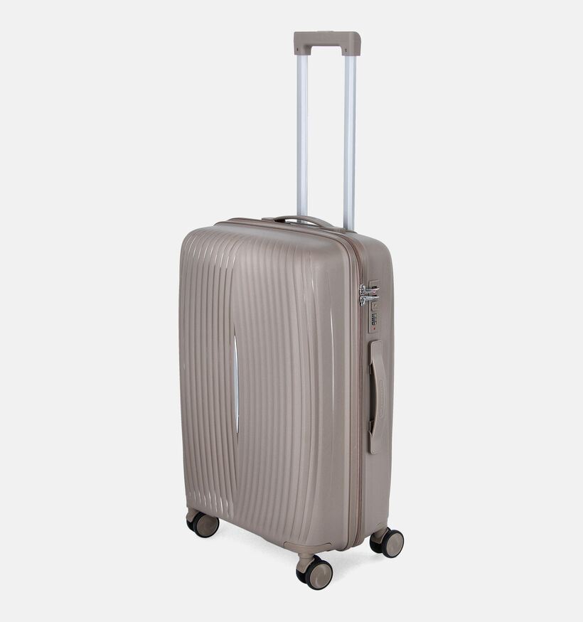 Love To Travel Taupe Medium Reiskoffer voor dames, heren (365825)