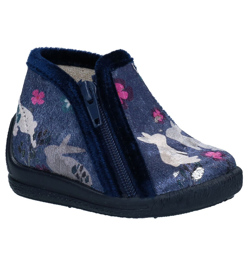 Bellamy Pantoufles pour bébé en Bleu foncé en textile (283980)