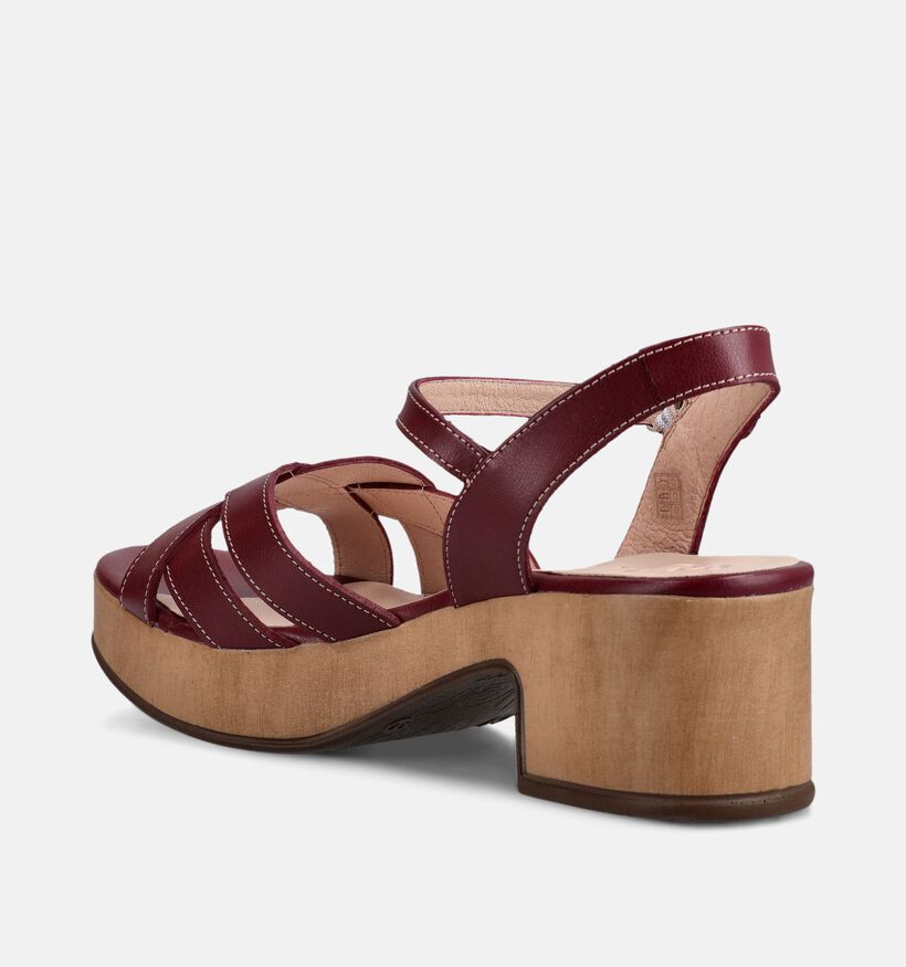 Wonders Tokat Vino Sandales &agrave; talons en Bordeaux pour femmes (373122)