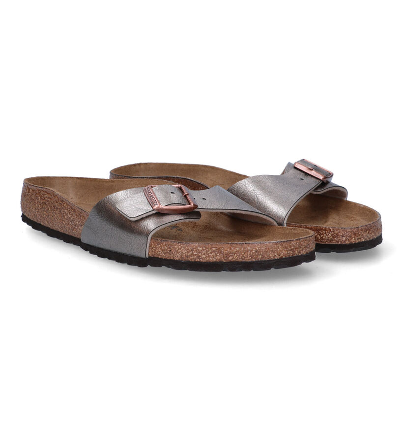 Birkenstock Madrid Birko-Flor Witte Slippers voor dames (338044)