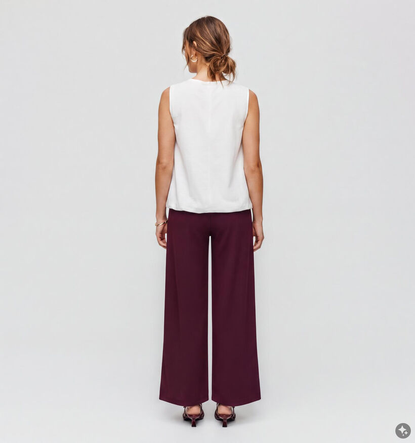 JDY Geggo Life Pantalon classique en Bordeaux pour femmes (378321)
