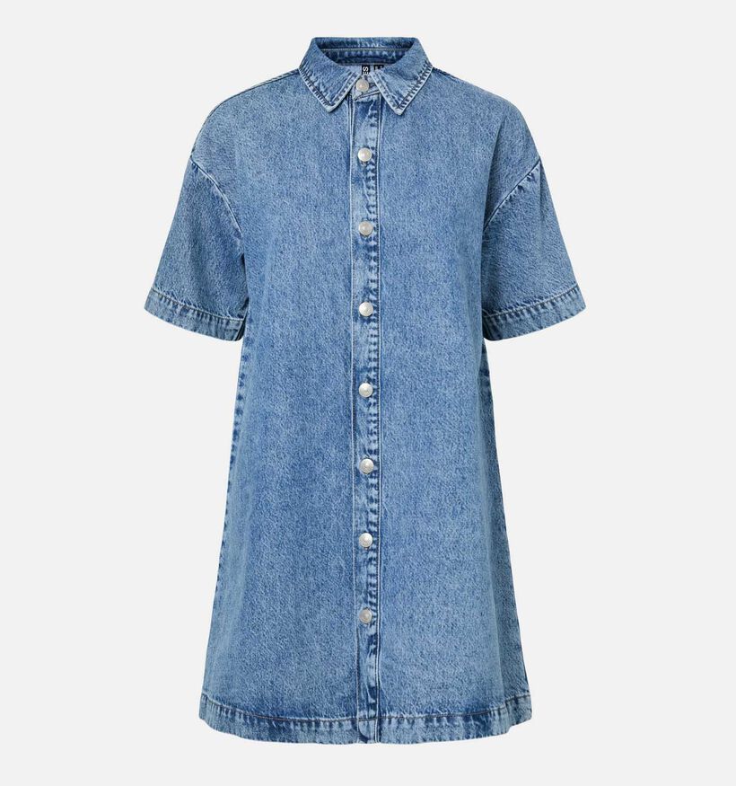 Pieces Sky A-Shape Denim Blauwe Jeansjurk voor dames (367050)