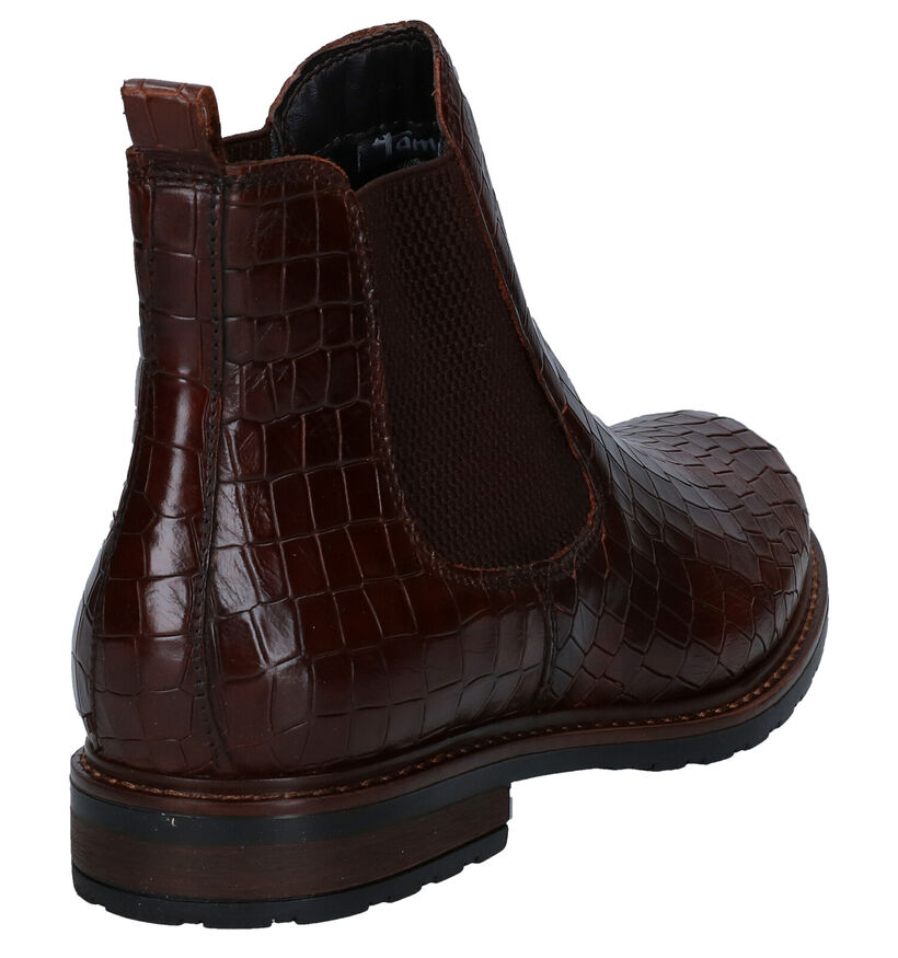 Tamaris Chelsea Boots en Brun en cuir (297012)