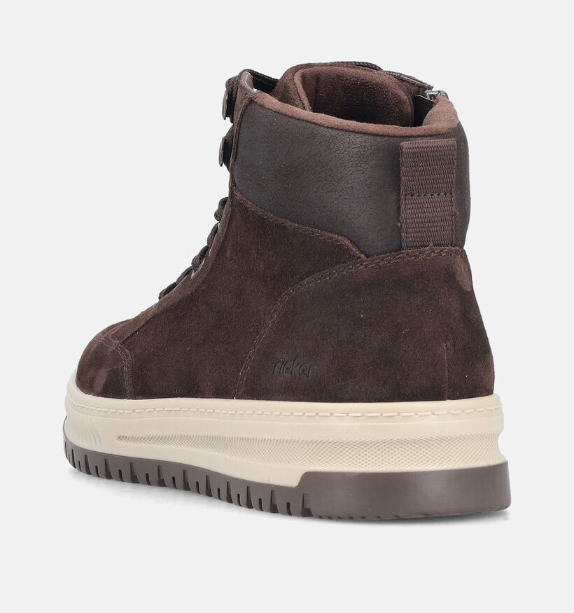 Rieker Donkerbruine Boots met Veters voor heren (379838)