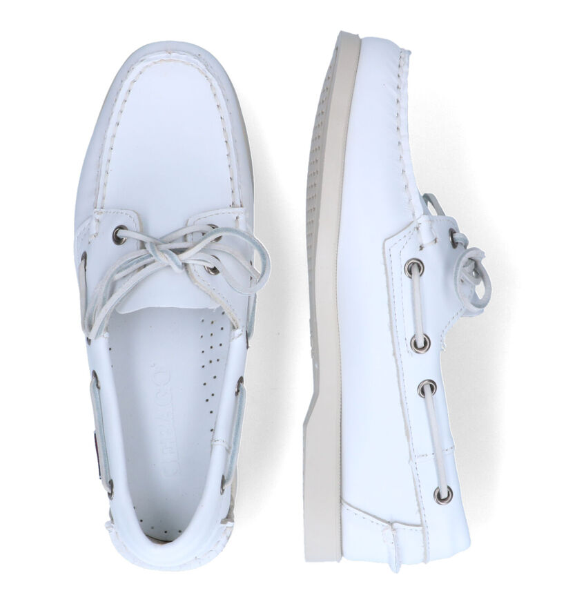 Sebabo Dockside Chaussures bateau en Blanc pour femmes (303747)