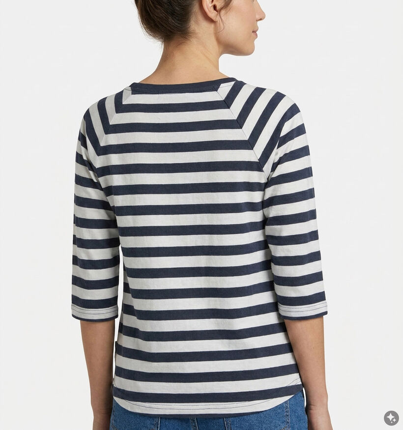 Elbsand Celin Blauwe T-shirt met Lange Mouwen voor dames (381270)