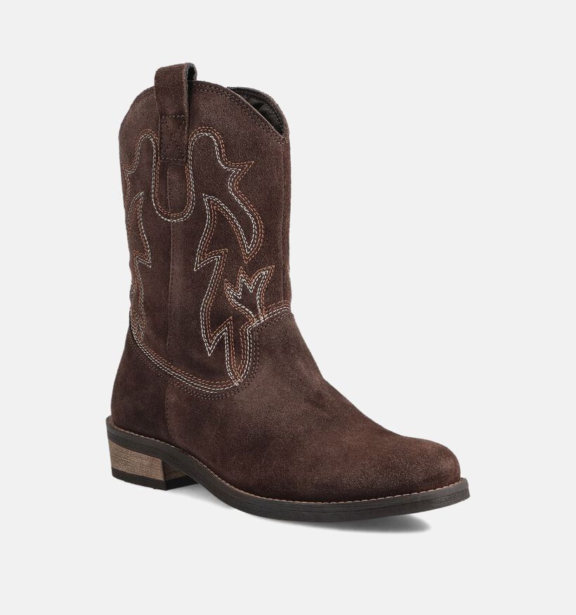 Milo & Mila Santiags en Marron pour filles (363422)