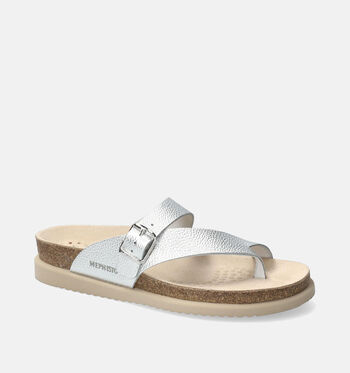 Mephisto Helen Nu-pieds Noir/Cognac/Argent