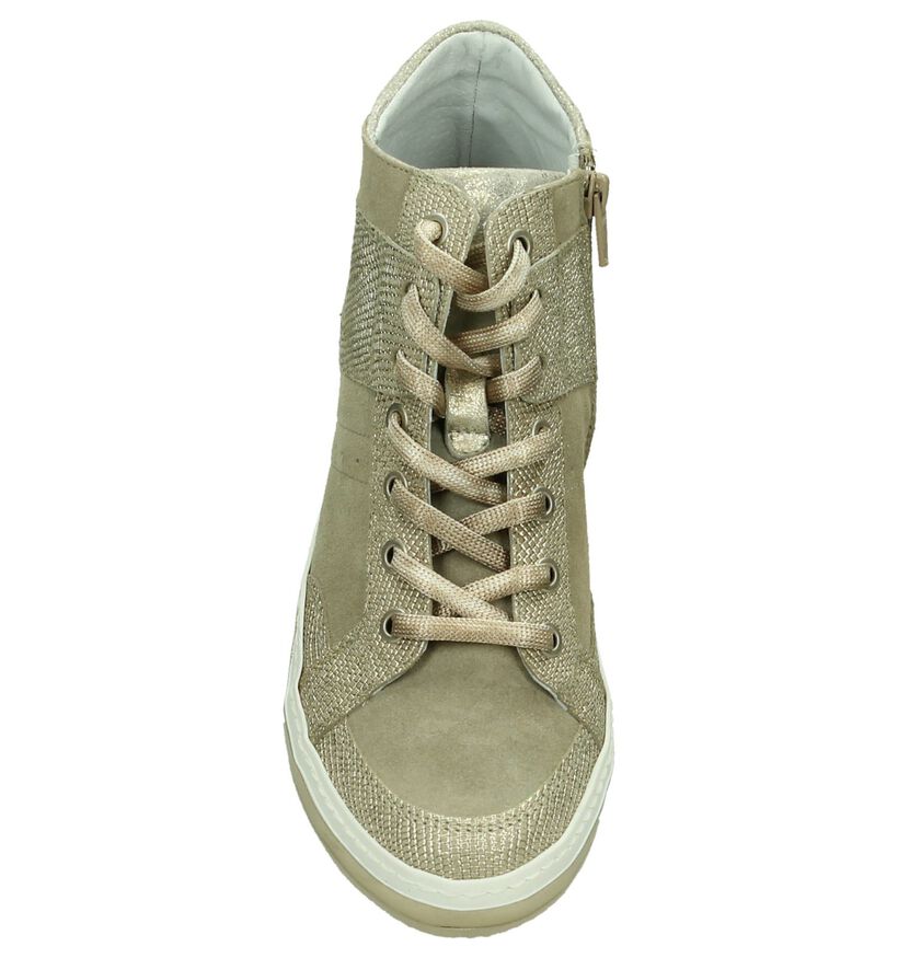 Khrio Sleehak Sneakers Goud in daim (190058)