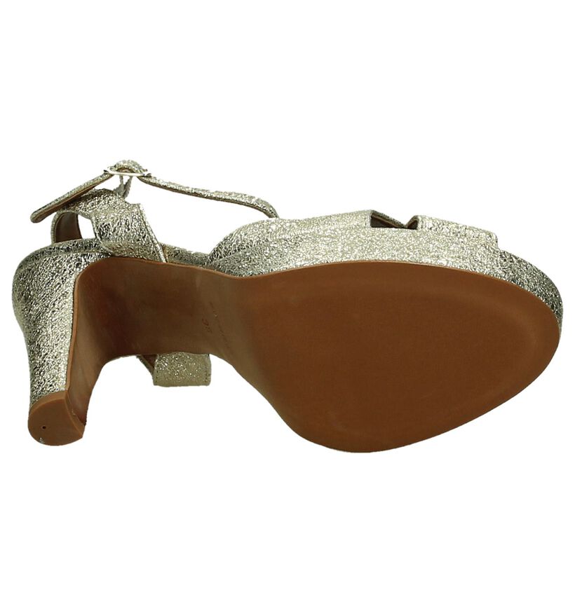 Youh! Gouden Sandalen High Heels in leer (195924)
