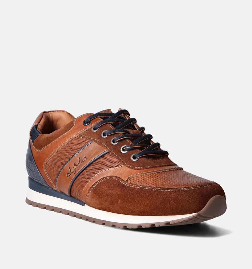 Australian Niagara Cognac Veterschoenen voor heren (353965) - geschikt voor steunzolen