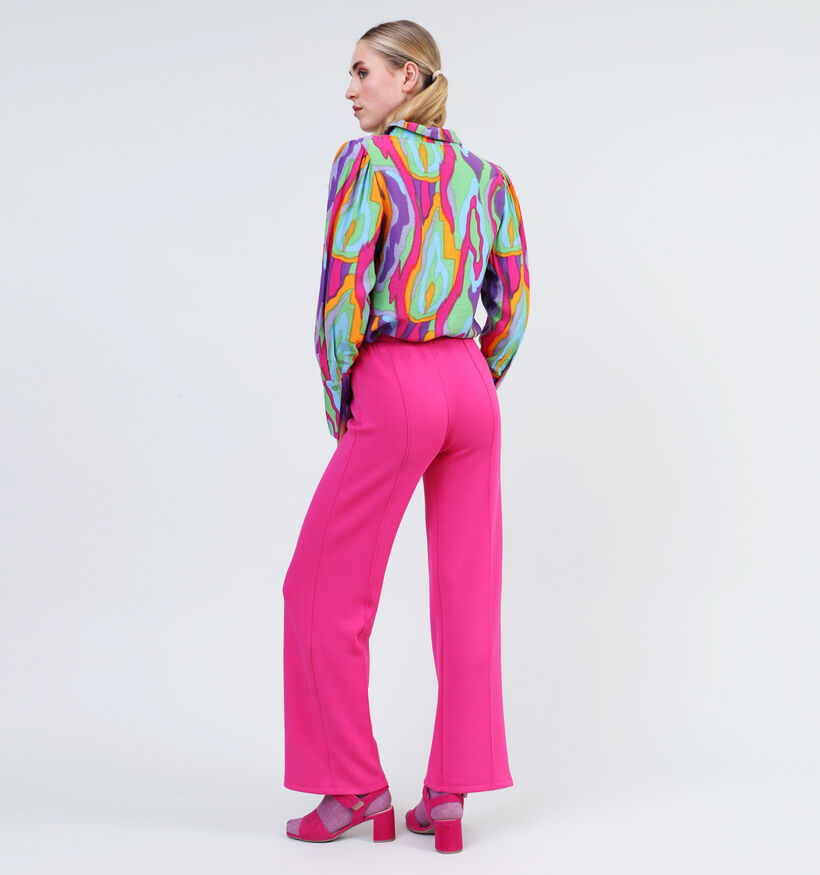 Vero Moda Silky Pantalon large en Fuchsia (333759)