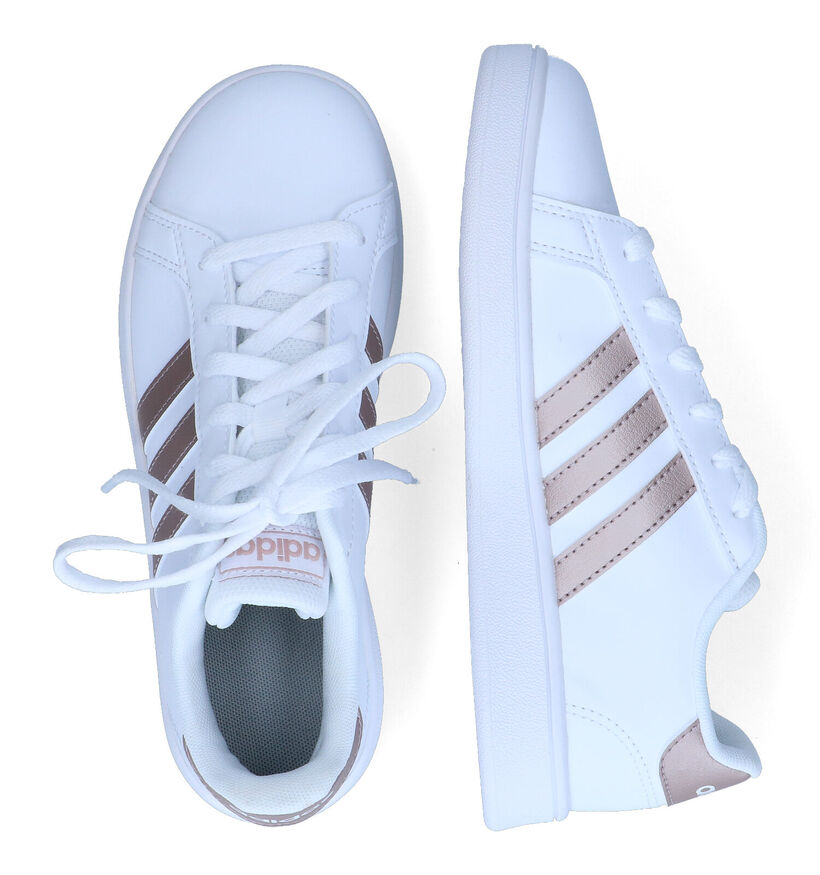 adidas Grand Court K Baskets en Bleu en simili cuir (308070)