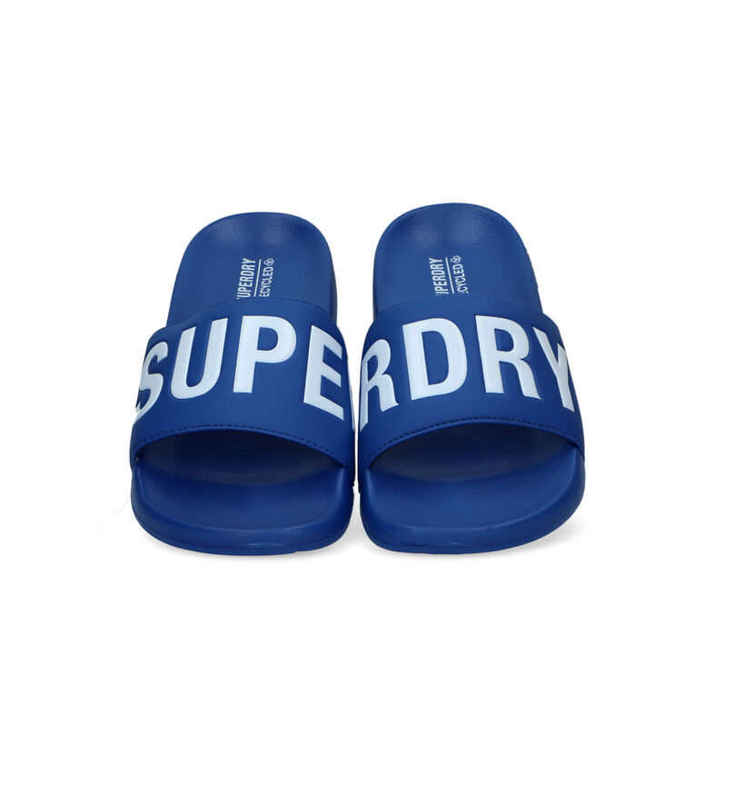 Superdry Code Core Vegan Blauwe Badslippers in kunststof (326925)