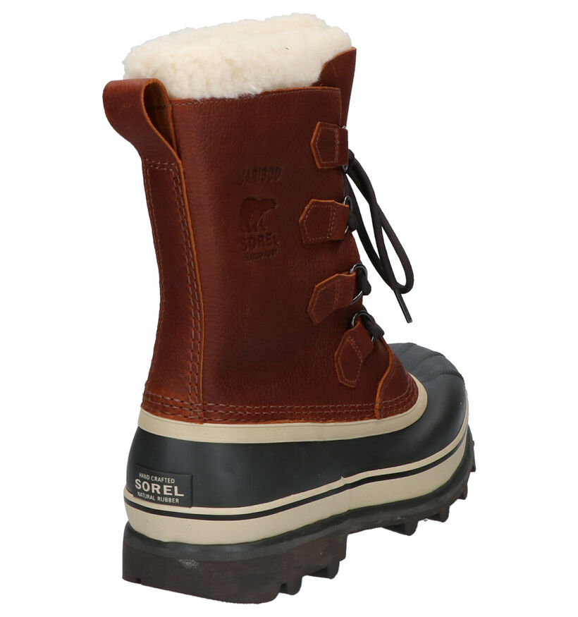 Sorel Caribou Bruine Snowboots in leer (252850)