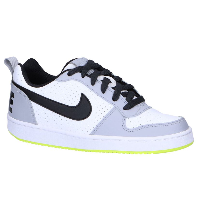 Grijs/Witte Sneakers Nike Court Borought Low in kunstleer (249819)