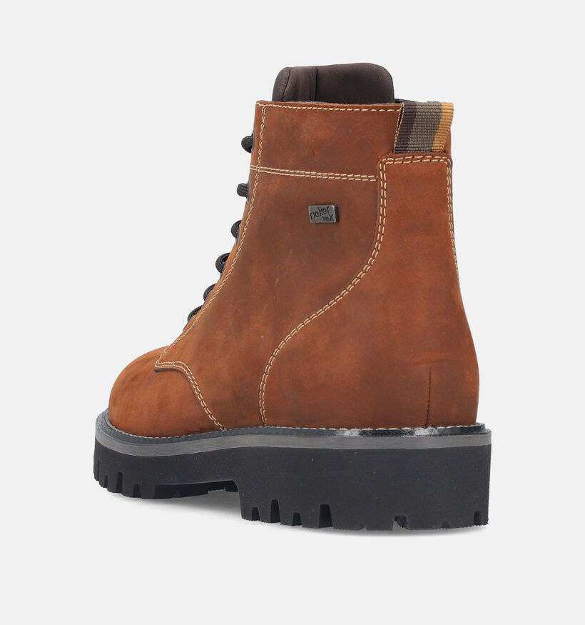 Rieker Donkerbruine Veterboots voor heren (379817)